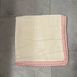 Willaby Mini Undyed Rose Lace Baby Blanket